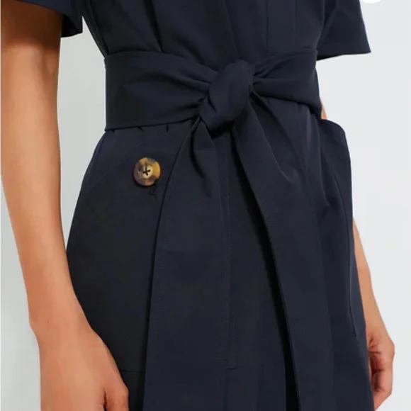 Navy Jaqueline Shirt Maxi Dress - Picture 2 of 10